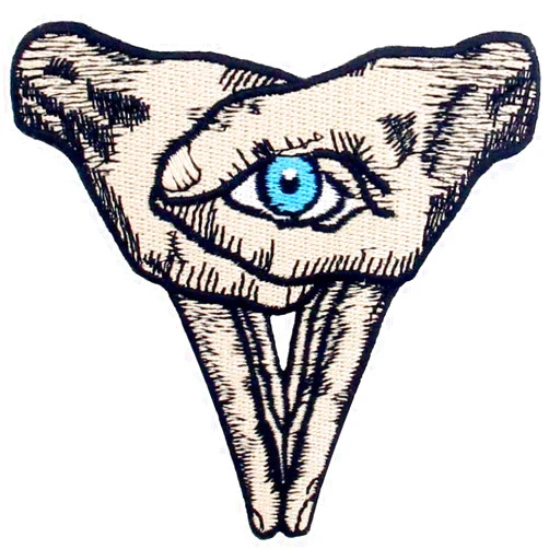 ZEGINs Eye On Heart Hand Sign Patch Embroidered Applique Badge Iron On Sew On Emblem