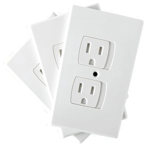 Jambini Self-Closing Baby Proof Outlet Covers Baby Proofing - An Alternative To Plug Covers for Electrical Outlets and Outlet Protectors (3 pack)