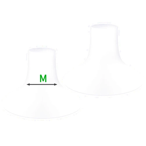 Mompmuir Mompmuri Breast Pump Cushion – M | Breast Pump Accessory, Sizing Insert for Flange Shields | Elastic Nipple Flange Inserts | Silicone Lacteck Flange | Compatible with Flange Sizes 24-26mm (2 pc)