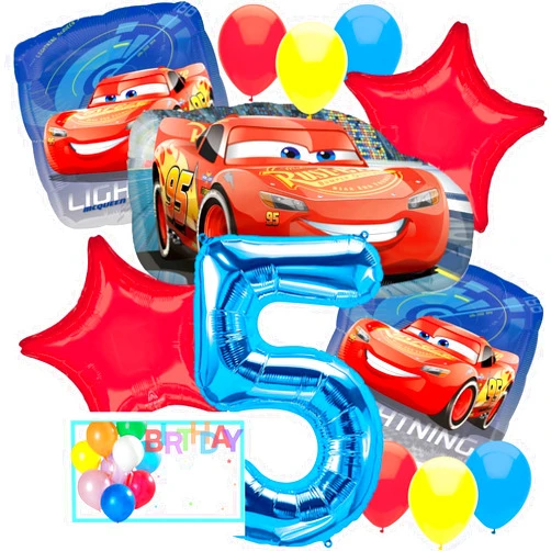 Anagram Balloons Party Supplies Car 5th Birthday, Multicolored, Party Accessory