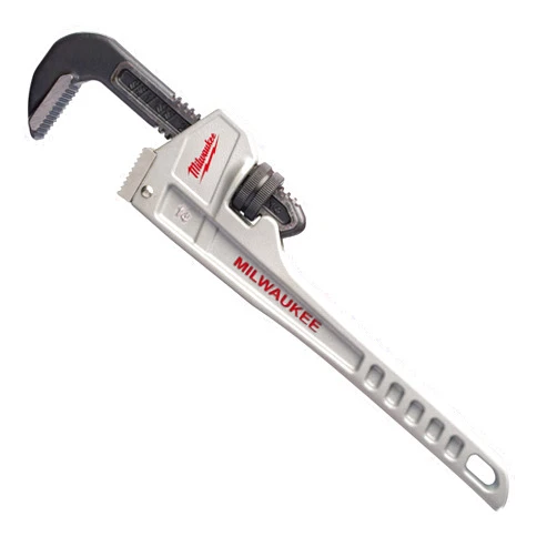 Milwaukee 48 22 7214 48227214 Aluminium Pipe Wrench-14 Inch, Red/Black/Silver