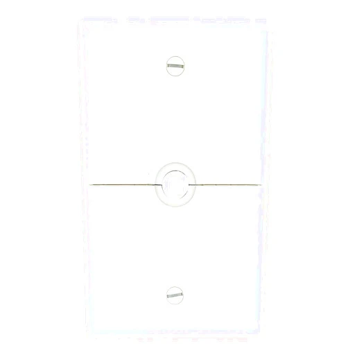 Leviton N751-W 1-Gang .625-Inch, Hole Device Telephone/Cable Wallplate, Box Mount, Horizontal Split Plate, White