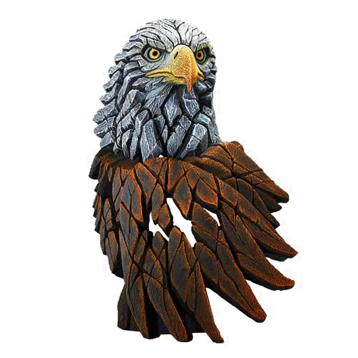 Enesco Edge Sculpture Bald Eagle Animal Figurine, 14.5 Inch, Brown and White