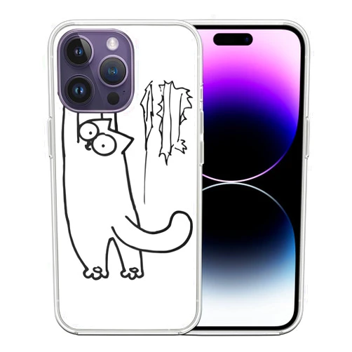 Keniaz Phone Case Simons Cover Cat TPU Protect Shockproof Birthday Compatible with iPhone 15 Pro Max 14 13 12 Mini 11 X Xs Xr 8 7 6 6s Plus