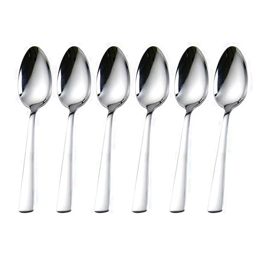 Dearithe Teaspoons Set of 6,Stainless Steel Tea Spoons,6.29-inch Flatware Dessert Spoon,Dishwasher Safe,Silver