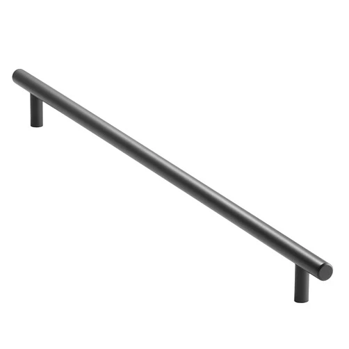 Cauldham Solid Stainless Steel Euro Cabinet Pull Matte Black (15-5/8