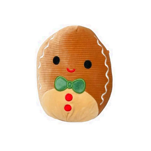 Squishmallows Official KellyToy Squisharoys Holiday Christmas 2023 - Soft Corduroy Fabric - Choose Character and Size (Jordan Gingerbread Boy, 8 Inch)