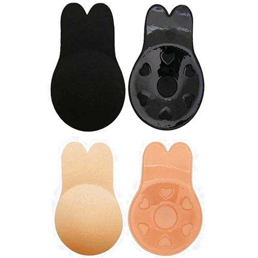 LAVEH Sticky Bra,Breast Lift Tape Adhesive Bra Nippless Covers Push Up Invisible Strapless Backless Bra Reusable 2 Pair