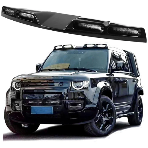 FeAdviancce Gloss Black Roof Top Light Bar LED DRL Lamp For Land Rover Defender 90 110 130 L663 2020+