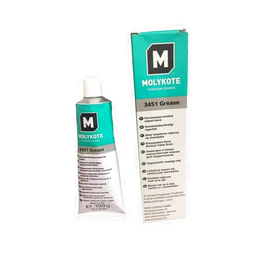 SANYI Molykote 3451 Lubricant Grease for Bearing Lubrication Chemical Resistant Pump Electrical Cable Heavy Load Carrying High Speed Fluorosilicone Oil Based from Dow Corning (100g Tube)