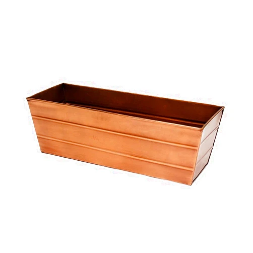 Achla Designs C-20C Copper Plated Flower Box, Medium Window Flowerbox Planter
