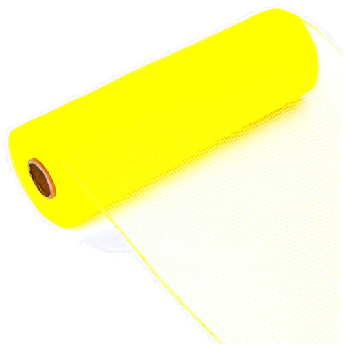 Ribbli Yellow Mesh Ribbon,10 inch x 30 feet(10Yard), Use for Wreath Swags and Christmas Tree Decoration (Non-Metallic)