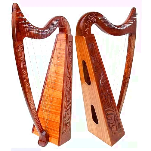 DEURA Celtic Irish Harp with CASE 22 Strings ROSEWOOD Lap FOLK Diagonal 34