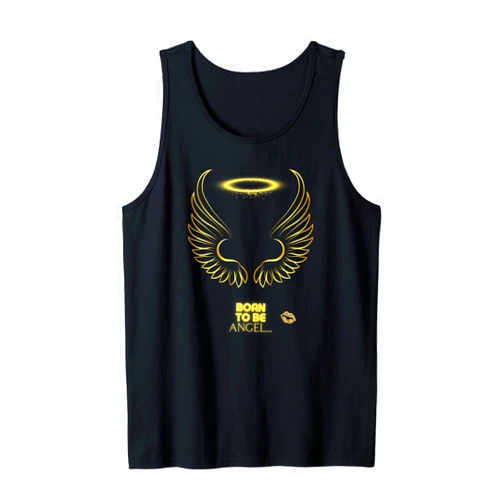 Women, angel, heaven, shirt, vest, wings, gold, Born to be angel, heaven, shirt, vest, wings, kiss, halo, Tank Top