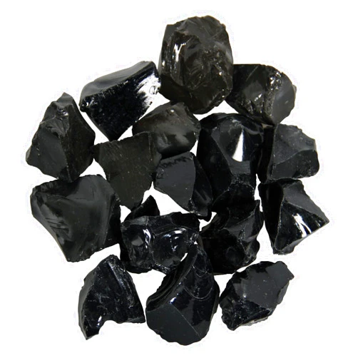 Orientrea 1.1lb Bulk Raw Obsidian Stone Rough Crystal-Natural Obsidian Raw Stones Crystal for Tumbling, Cabbing, Fountain Rocks, Decoration,Polishing, Wire Wrapping, Wicca & Reiki Crystal Healing