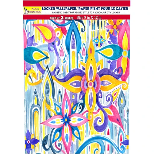 PELICAN INDUSTRIAL Magnetic Locker Wallpaper (Full Sheet Magnetic) - Trimmable, Easy Install, Remove & Reuse - Pack of 3 Sheets - Abstract vb019