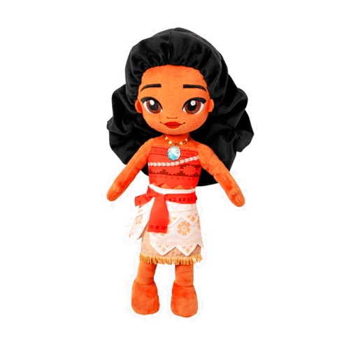 Disney Store Official Princess Plush Doll (Moana) Medium 14 Inches, Princess Dolls with Embroidered Features, Plush Toys, Princess Toys for Girls