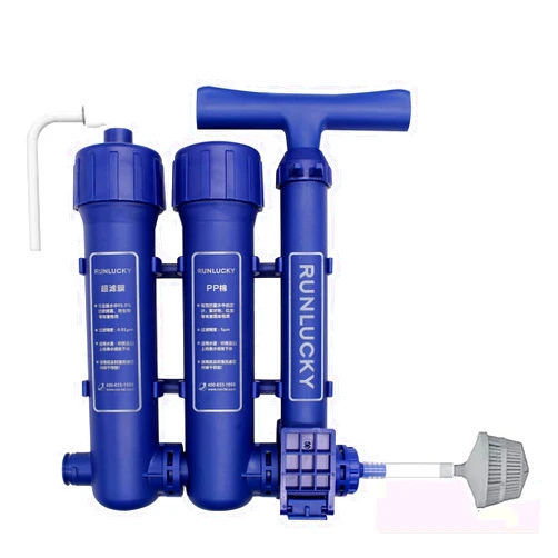 WORAMUK Large Portable Hand Pump Camping Water Filter - Emergency Water Filter Water Purifier System Water Distiller Emergency Portable Filtration for Hiking, Camping (Portable Water Filter)
