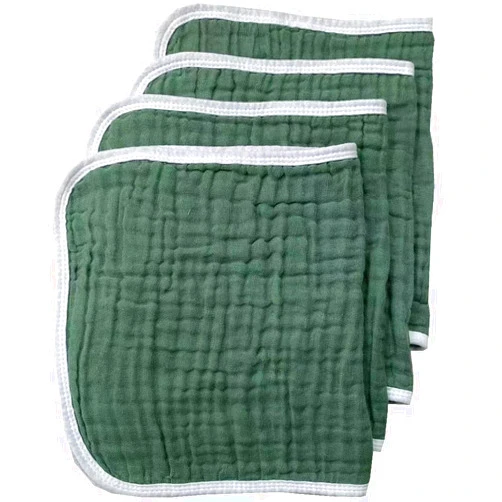 LOEKEAH Muslin Burp Cloths 4 Pack Large 100% Cotton Baby for Boys Girls Large 20''X10'' Super Soft and Absorbent