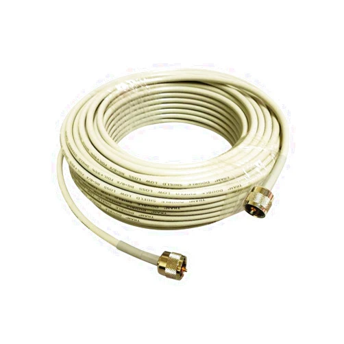 Tram-browning Tram Browning RG8X Double Shielded CB, Ham Radio 50 Ohm Base Station Coax 50 Foot Gold Plated PL-259 Tip