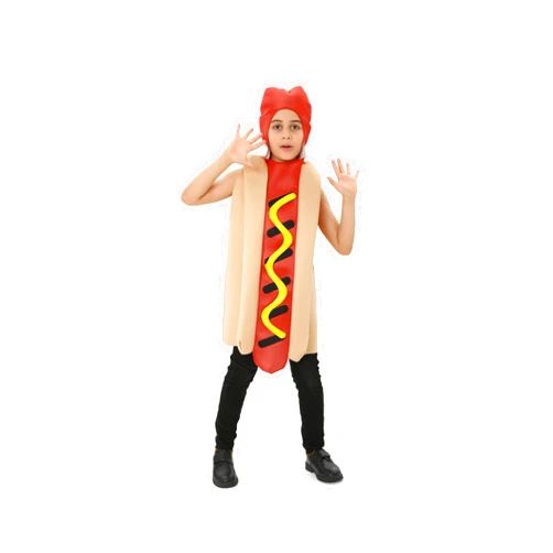 Leadtex Children's Hot Dog Costume-Funny Halloween Costumes,Size Standard 6-10years.