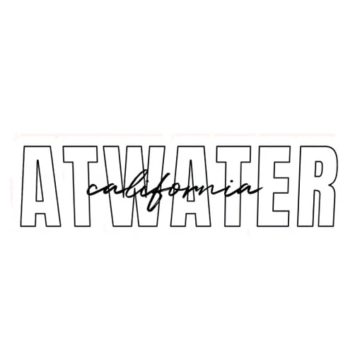 R and R Imports Atwater California Souvenir Vinyl Decal Sticker Clear Script Design 4 Inch