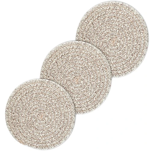 HONGCHU Pot Holders Set, Trivets Set 3 Pcs, 100% Pure Cotton Thread Weave Trivets for Hot Dishes/Pot/Bowl/Teapot/Hot Pot Holders