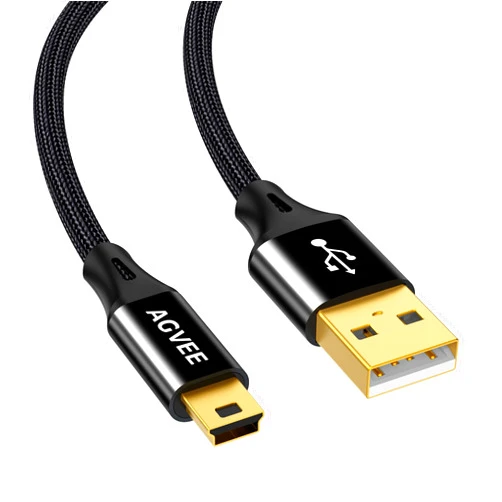 AGVEE 2 Pack 6.6ft USB Cable for Blue Yeti Microphones & Blue Snowball iCE Mic, Replacement Power Cord for Blue Yeti USB Microphone Blackout Edition & HyperX Quadcast, Black