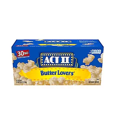 Act II Butter Lovers Microwave Popcorn (3oz., 30 bags) -Pack of 2