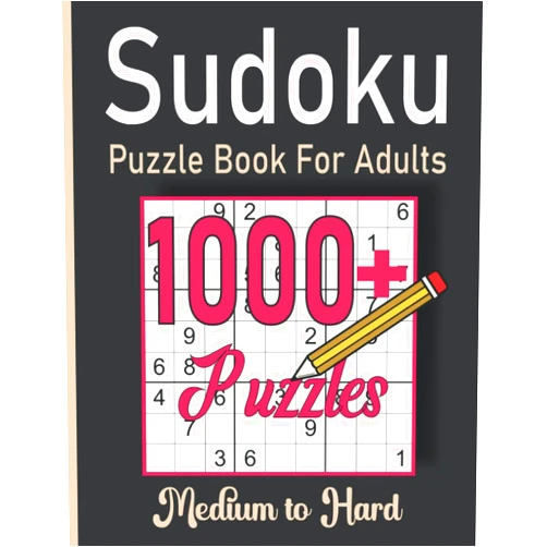 R. GUESSAS PUZZLES 1000+ Sudoku Puzzles for Adults: Medium to Hard Puzzles Book for Adults with All Solutions are included in the back VOL 2