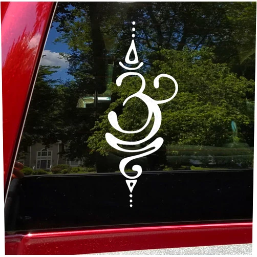 Minglewood Trading Black - Breathe Sanskrit Symbol Vinyl Sticker - Pranayama Ujjayi Yoga - V1 Die Cut Decal - 4w x 10h inches