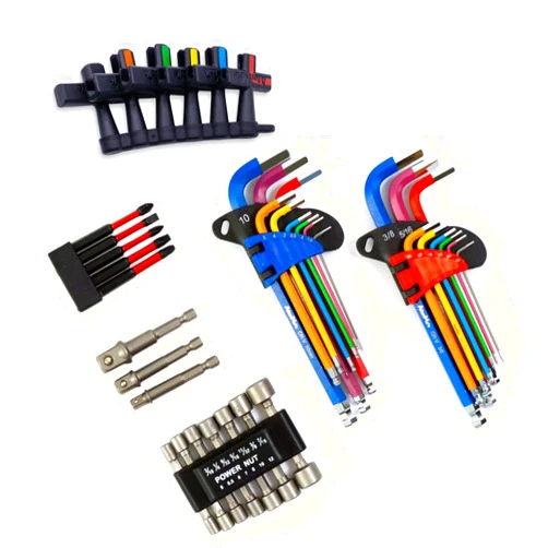 AllenMate 5-Size Magnetic Allen Key Adapter & HexMate Kit - Ideal for DIY Projects, Furniture Assembly, and Bike/Motorcycle Repairs - A Workshop Essential for Every Parent