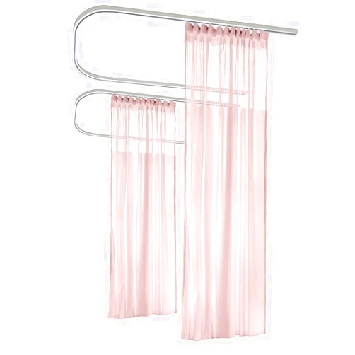 Bowcore Medical Privacy Flexible Curtains Room Divider Curtains Privacy Cubicle Curtains with Flat Hook for SPA Lab Clinic Curved Room 1 Panel (Track Hardware Not Included)