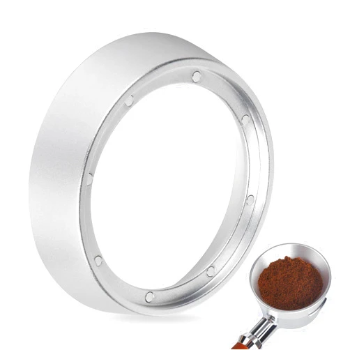Attsky Aluminum Espresso Portafilter Funnel, 51mm Dosing Funnel with Magnetic