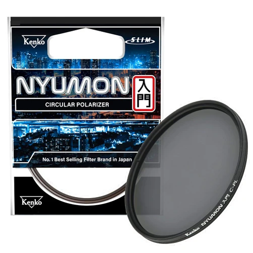 Kenko Nyumon Wide Angle Slim Ring 40.5mm Circular Polarizer Filter, Neutral Grey, compact (224250)