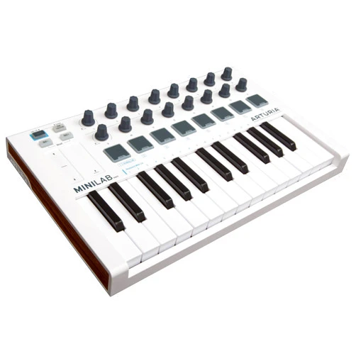 Arturia - MiniLab MkII - Portable MIDI Controller for Music Production, with All-in-One Software Package - 25 Keys, 8 Multi-Color Pads