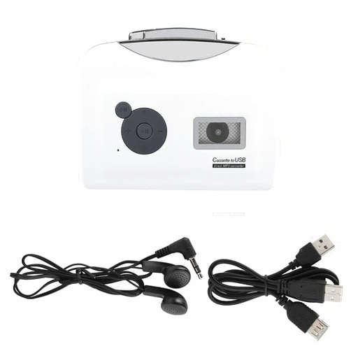 Yosoo Tape Converter, Portable Cassette Tape to MP3 Converter USB Flash Drive Capture Audio Music Player