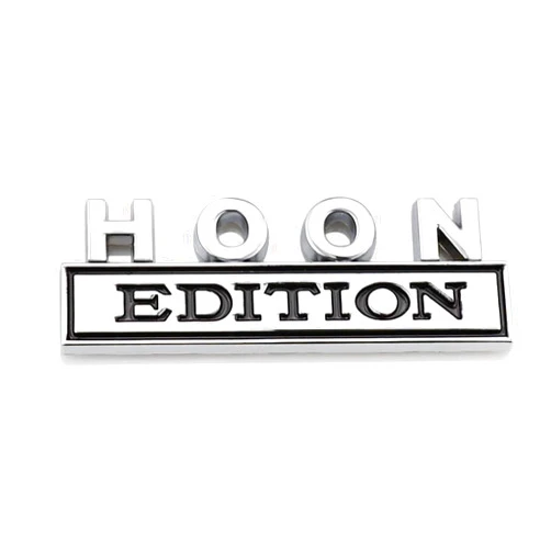 CARRUN Hoon Edition Emblem Car Side Rear Front Hood Trunk Door Badge 3D Decal Sticker Fit for Car Truck SUV (Hoon, Silver Black)