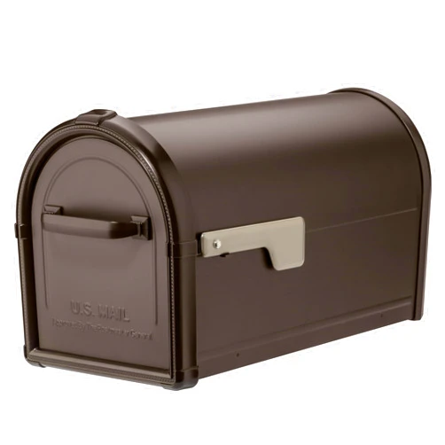 Architectural Mailboxes Hillsborough Galvanized Steel Post Mount Mailbox, Compatibility Code J, 5593RZ-CG, Rubbed Bronze, Large Capacity