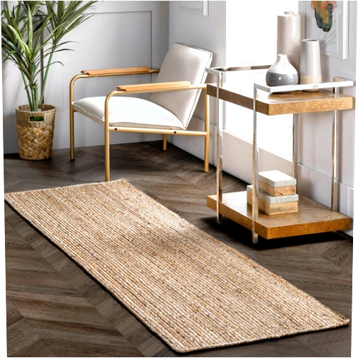 nuLOOM 2x8 Rigo Jute Hand Woven Area Rug, Natural, Solid Farmhouse Design, Natural Fiber, For Bedroom, Living Room, Dining Room, Hallway, Office, Kitchen, Entryway
