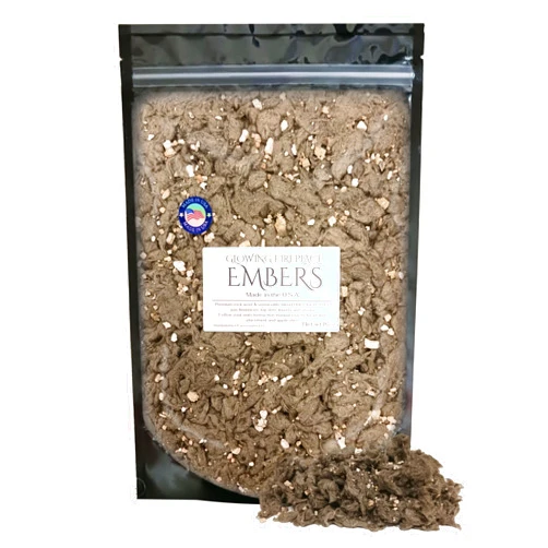 Glowing Fireplace Embers Gas Fireplace Glowing Embers, Rock Wool and Vermiculite Blend for Vented Gas Log Sets, Inserts and Fireplaces, Extra Large Bag 8 oz, Made in The U.S.A.