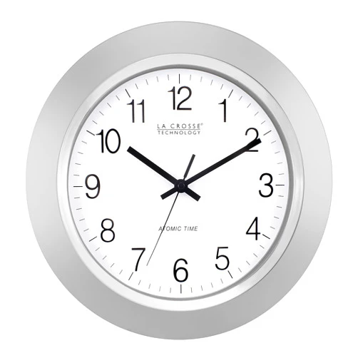 La Crosse Technology WT-3144S 14 Inch Atomic Analog Silver Wall Clock