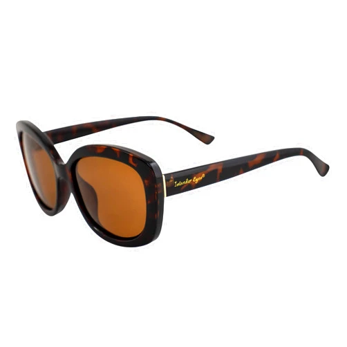 Islander Eyes Dominica Polarized Sunglasses for Women Dark Tortoise Frame w/Brown Lens