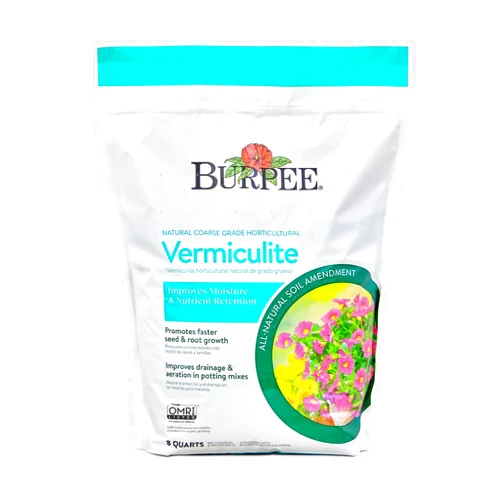 Burpee Organic Horticultural Add to Potting Soil | Ideal for Seed Starting, Water Retention and Plant Propagation | 100% Natural | 8 Quart, 1-Pack, Vermiculite (8qt)