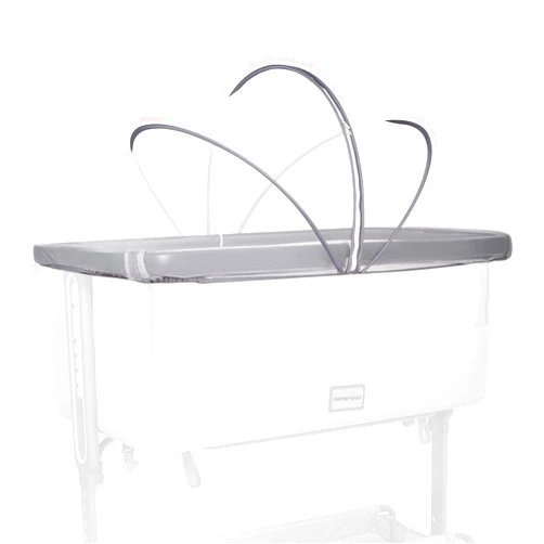 Beberoad Love Bassinet Cover Mosquito Net Cover with 2-Way Zipper Mosquito Net for Bassinet/Bedside Sleeper/Travel Crib (White)