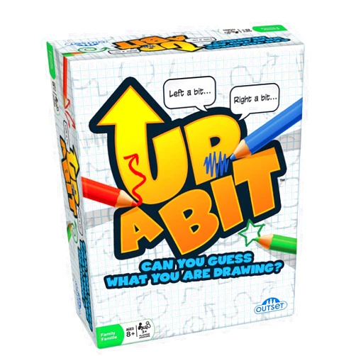 Outset Media Up a Bit Drawing Card Game - Describe an Object to Draw and Guess - Family Guessing Game Ages 8+ - Contains 100 Objects Cards, 250 Double Sided Grid Sheets