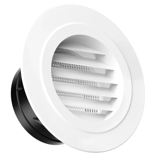 Hon&Guan Soffit Vents 4 Inch, Round Vent Cover Air Vent with Built-in a Fly Screen for Bathroom Exhaust Vent Office Home (ø100mm)