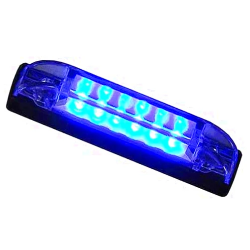 Pilotlights.net LED Bar Light - Blue LED, Heavy Duty, Marine - RV - Waterproof 12 VDC LED Courtesy Convenience lamp, 4