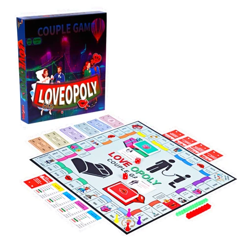 Aodomis LOVEOPOLY - Couple Board Game for Date Night, Romantic Gift for Him and Her, Boyfriend, Girlfriend, Wife, Husband, Wedding, or Anniversary