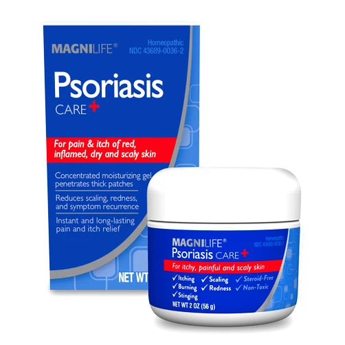 MagniLife Psoriasis Care+, Natural Itch and Pain Relief, Moisturization Helps to Reduce Redness, Scaling and Flaking on Body & Scalp - Unscented, Non-Toxic - 2oz